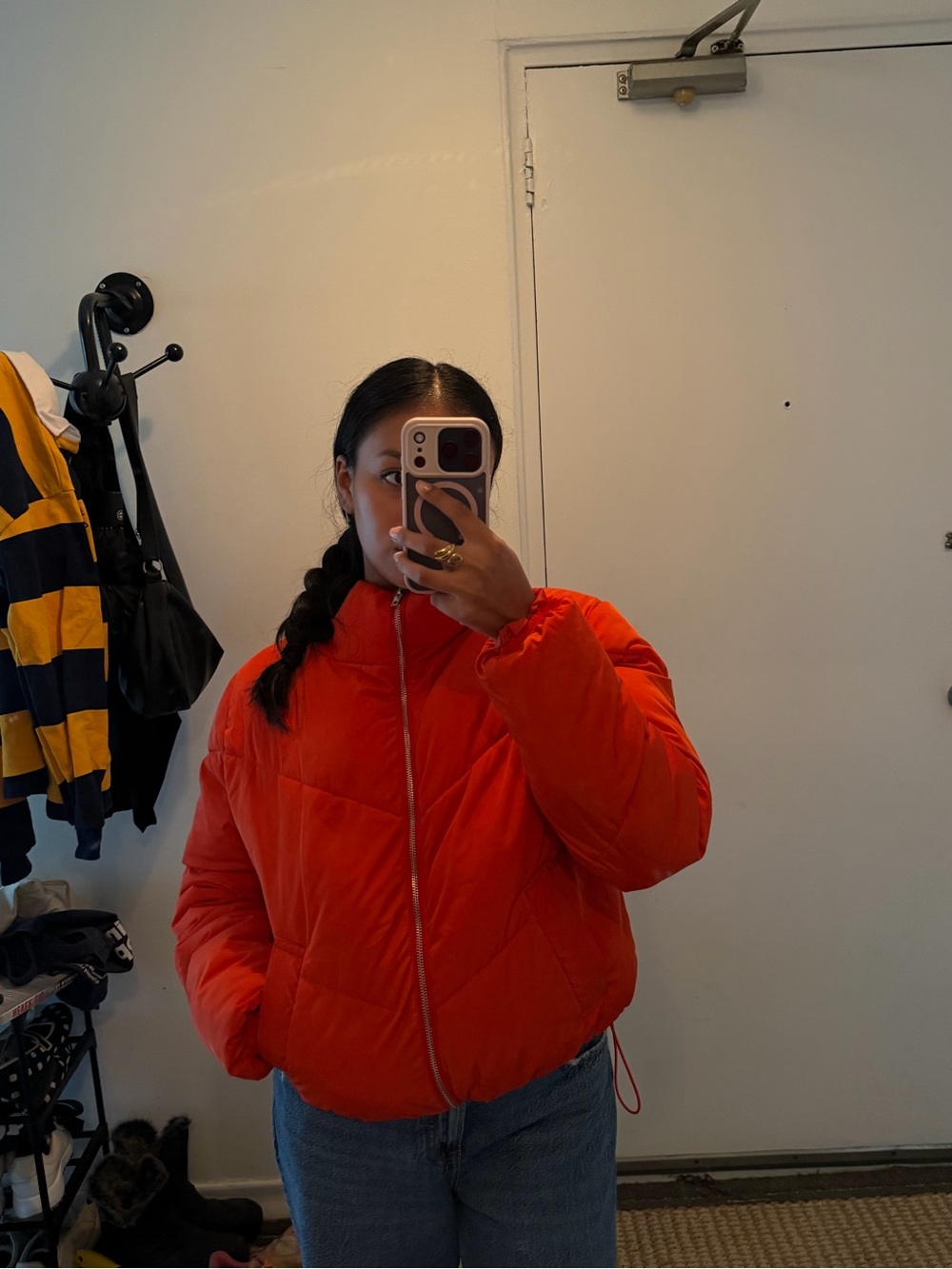 Bright Orange Women's Puffer Jacket
